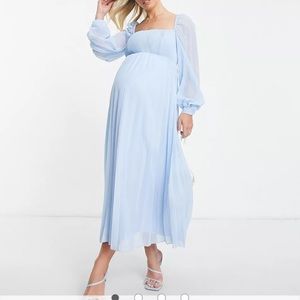 Asos Maternity Baby Blue Dress